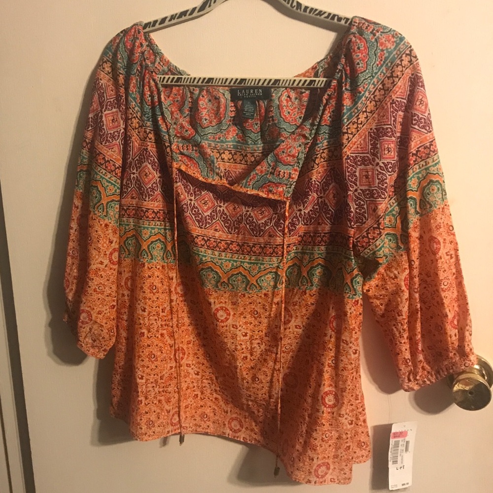 Sheer quarter sleeve Shirt